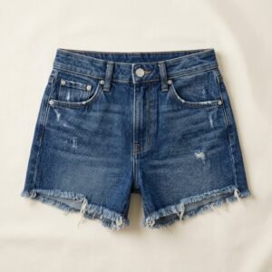 Raw Edge Denim Shorts
